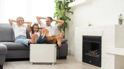 Famille bien dans sa maison